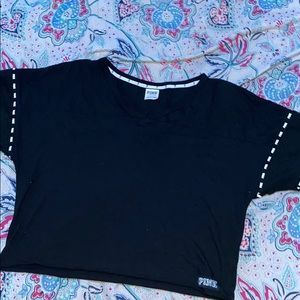 Black Pink crop top